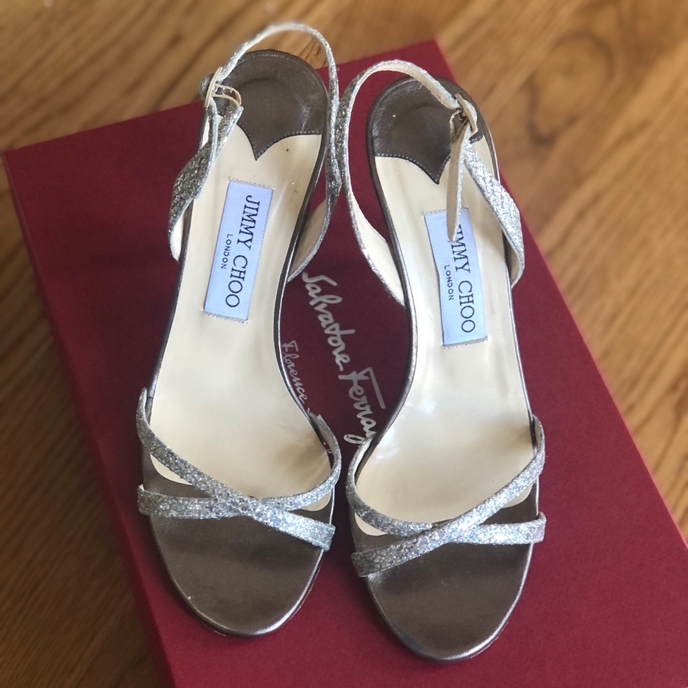 Jimmy Choo Sandals Glitter Shoes - Picture 4 of 11